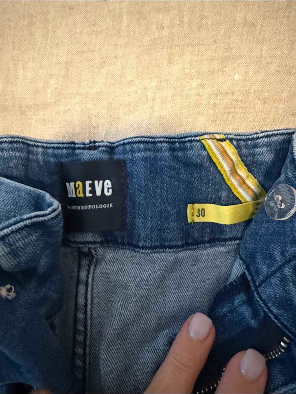 Maeve Wide-Leg High-Rise Jeans - Vintage Blue - Picture 2 of 2